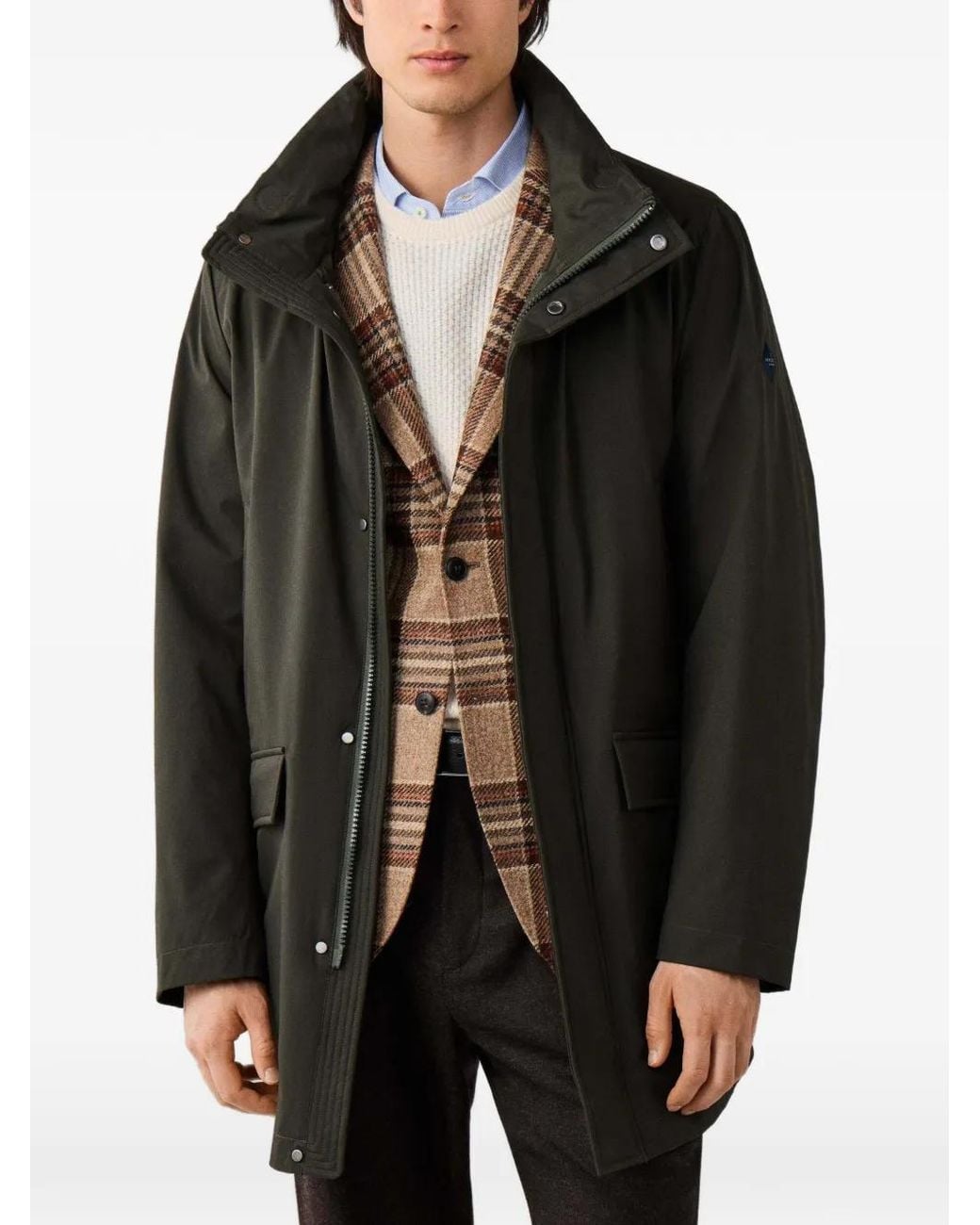 Hackett Black Richmond Quilted-Lining Jacket for men
