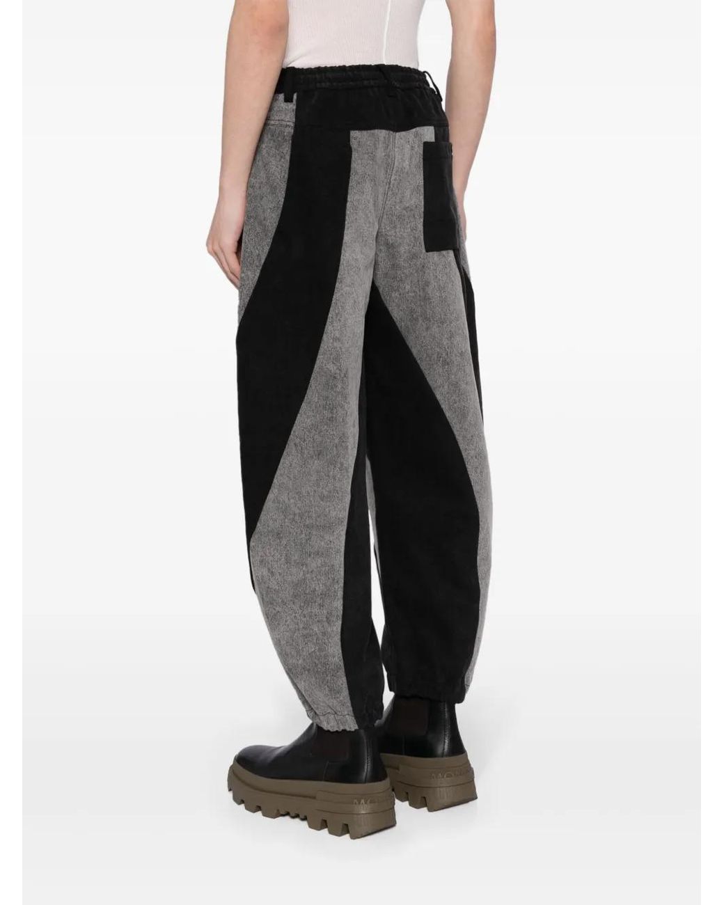 CROQUIS Black Two-Tone Baggy Jeans for men