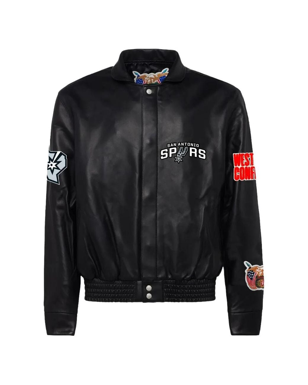 Jeff Hamilton Black San Antonio Spurs Leather Jacket for men