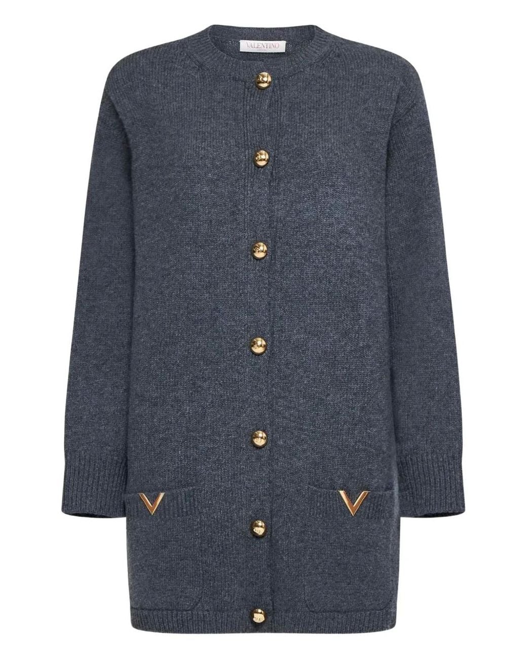 Valentino Garavani Blue Vgold Cardigan