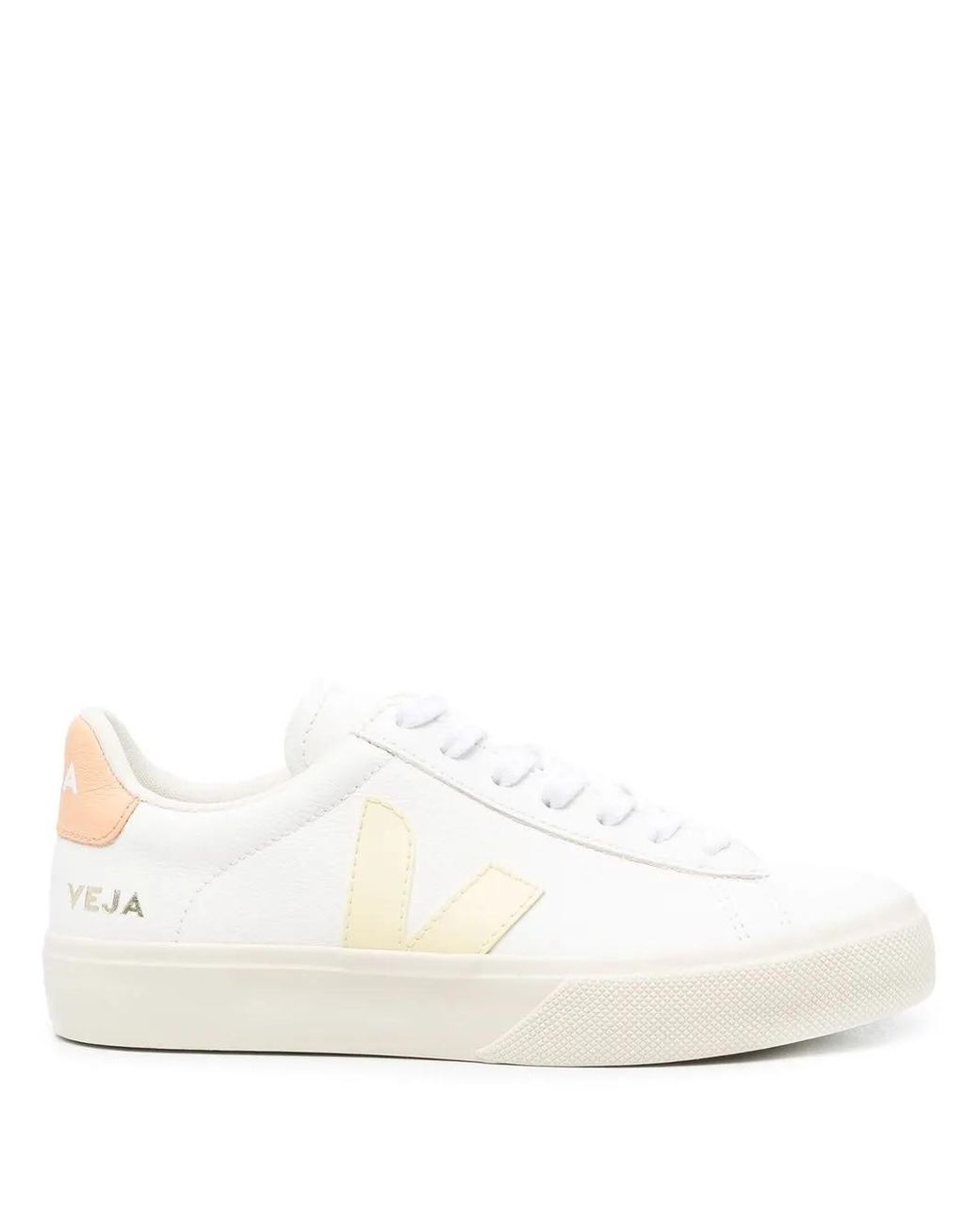 Veja Women's Campo Chromefree Leather White Sun Peach