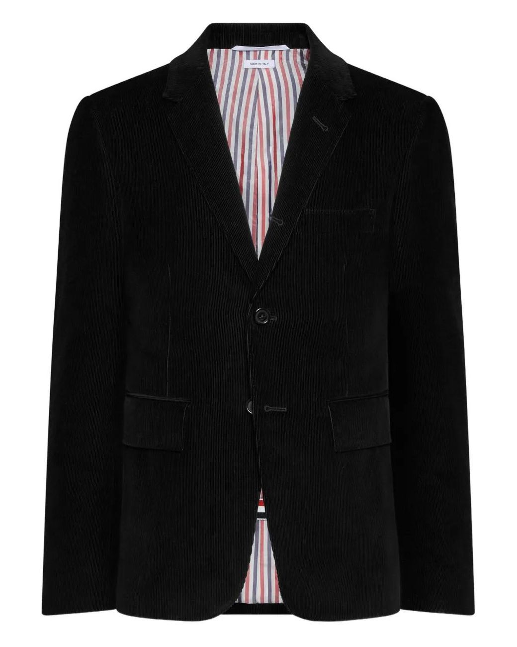 Thom Browne Black Narrow Wale Corduroy Sportcoat for men