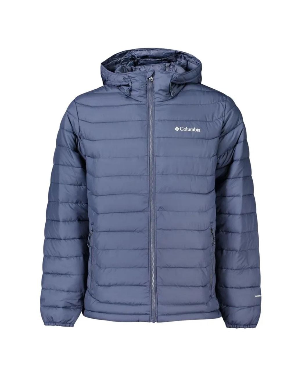 Columbia Blue Quilted Hooded Jacket for men