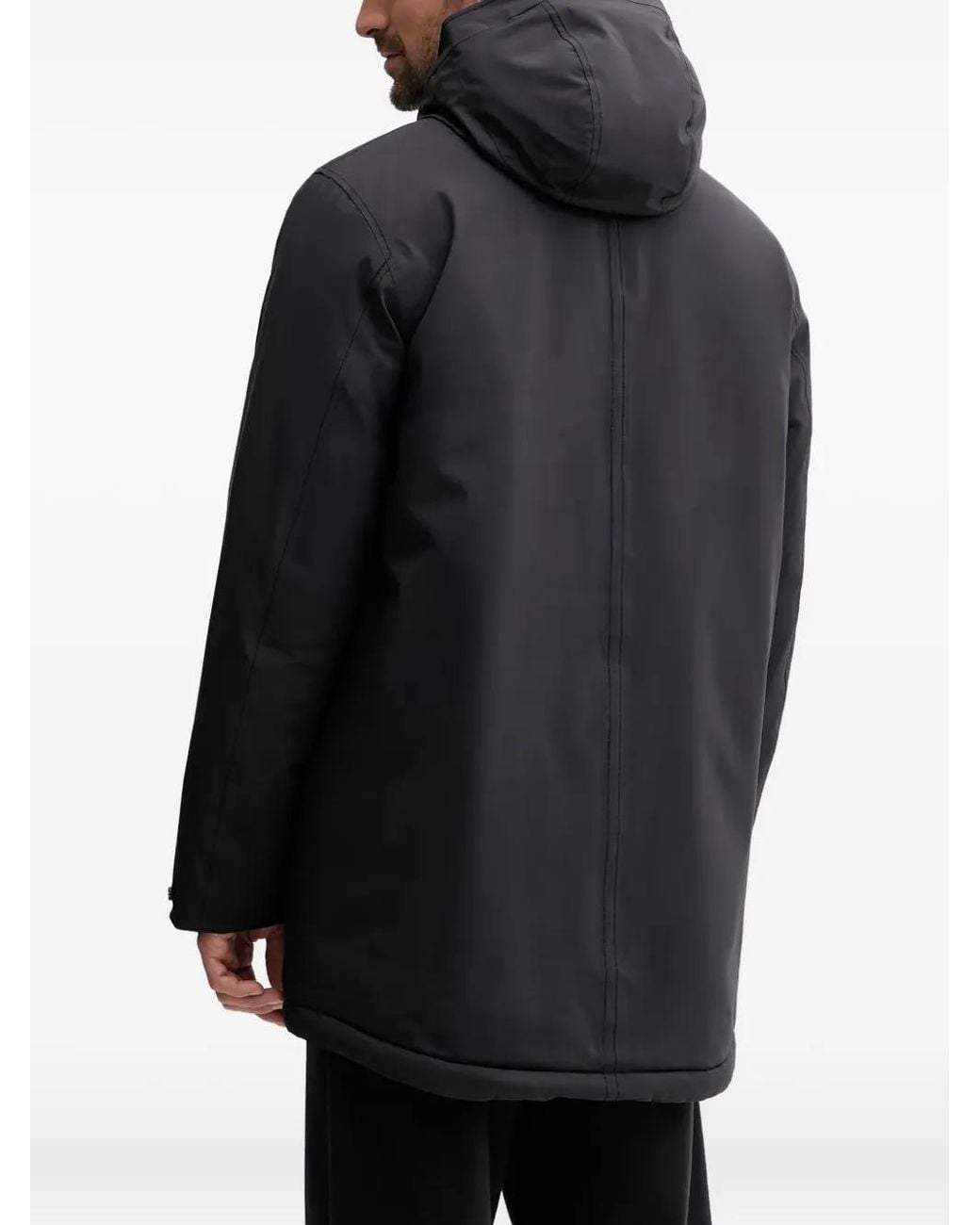 Jack Wolfskin Black Cold Camp Hooded Coat for men