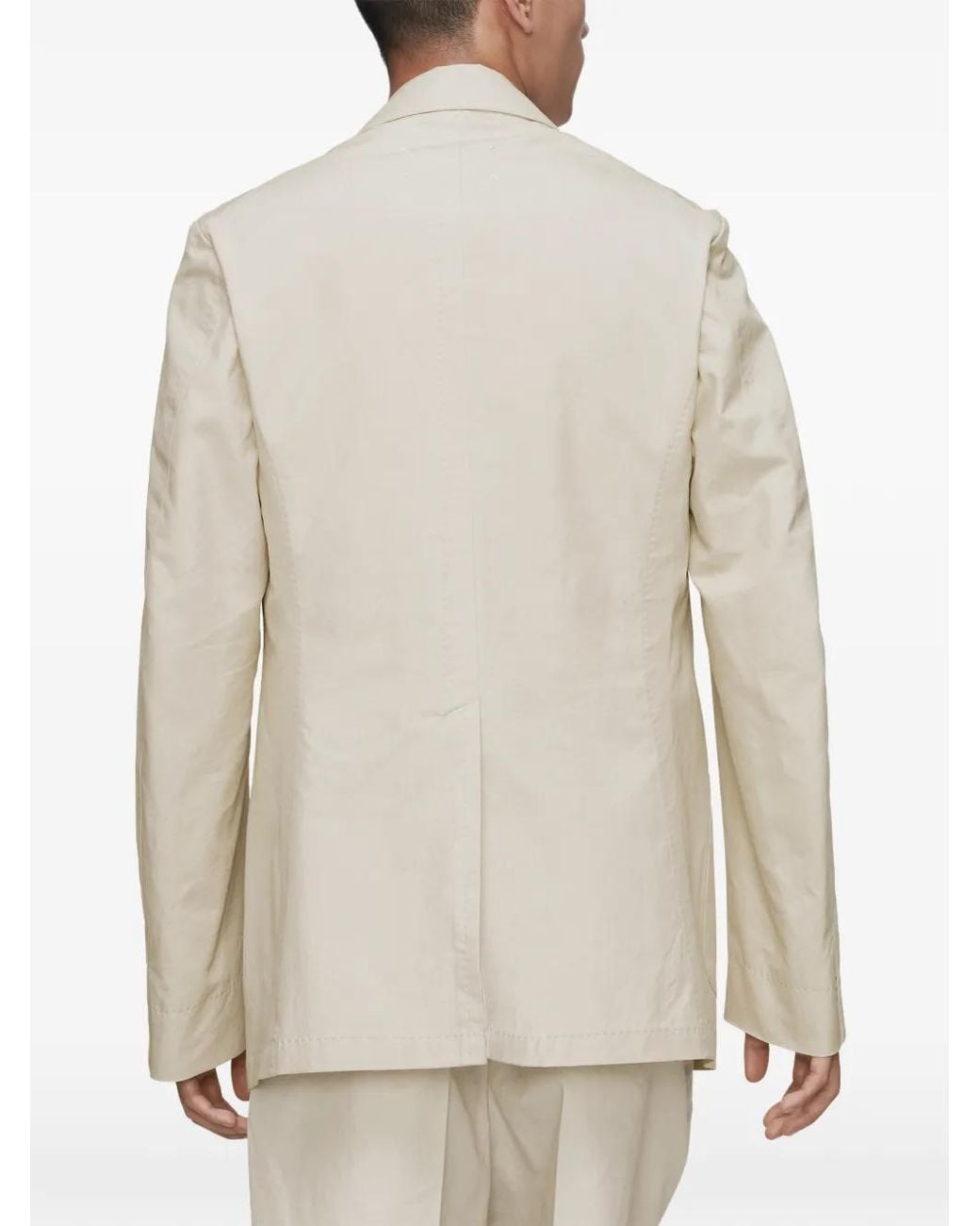 Maison Margiela White Cotton Silk Jacket for men