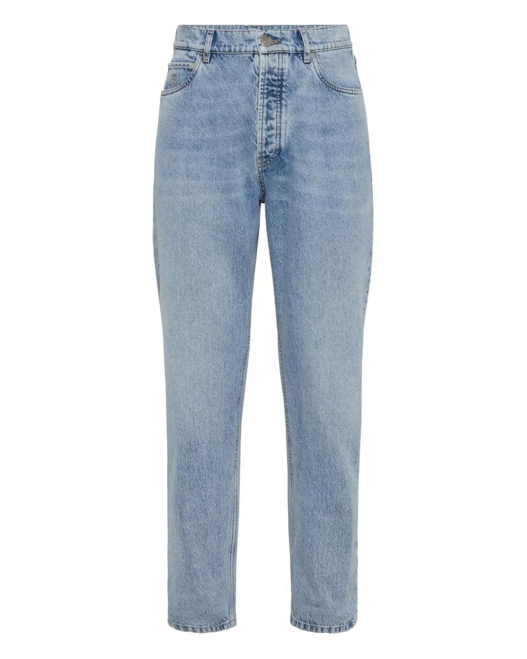 Brunello Cucinelli Blue Denim Cotton Jeans for men
