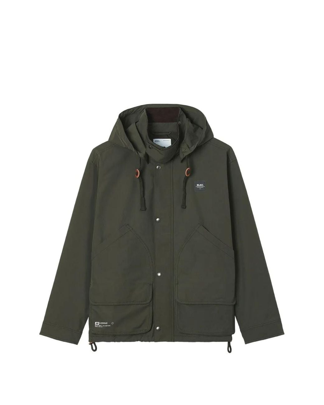 Chocoolate Green Logo-Patch Hooded Jacket for men