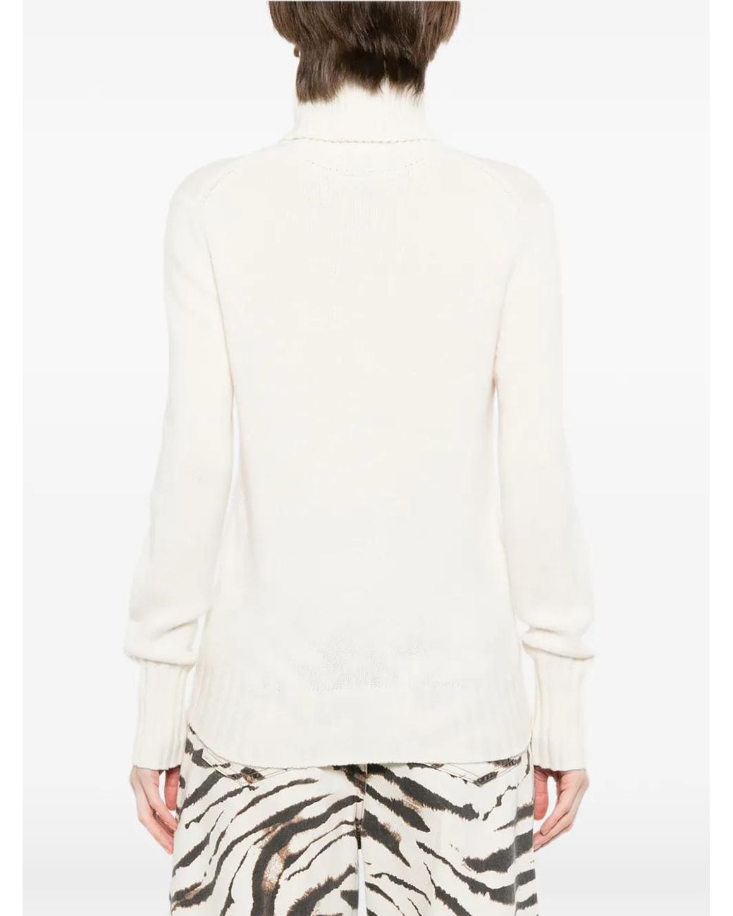 N.Peal Cashmere White Hazel Chunky-Knit Top