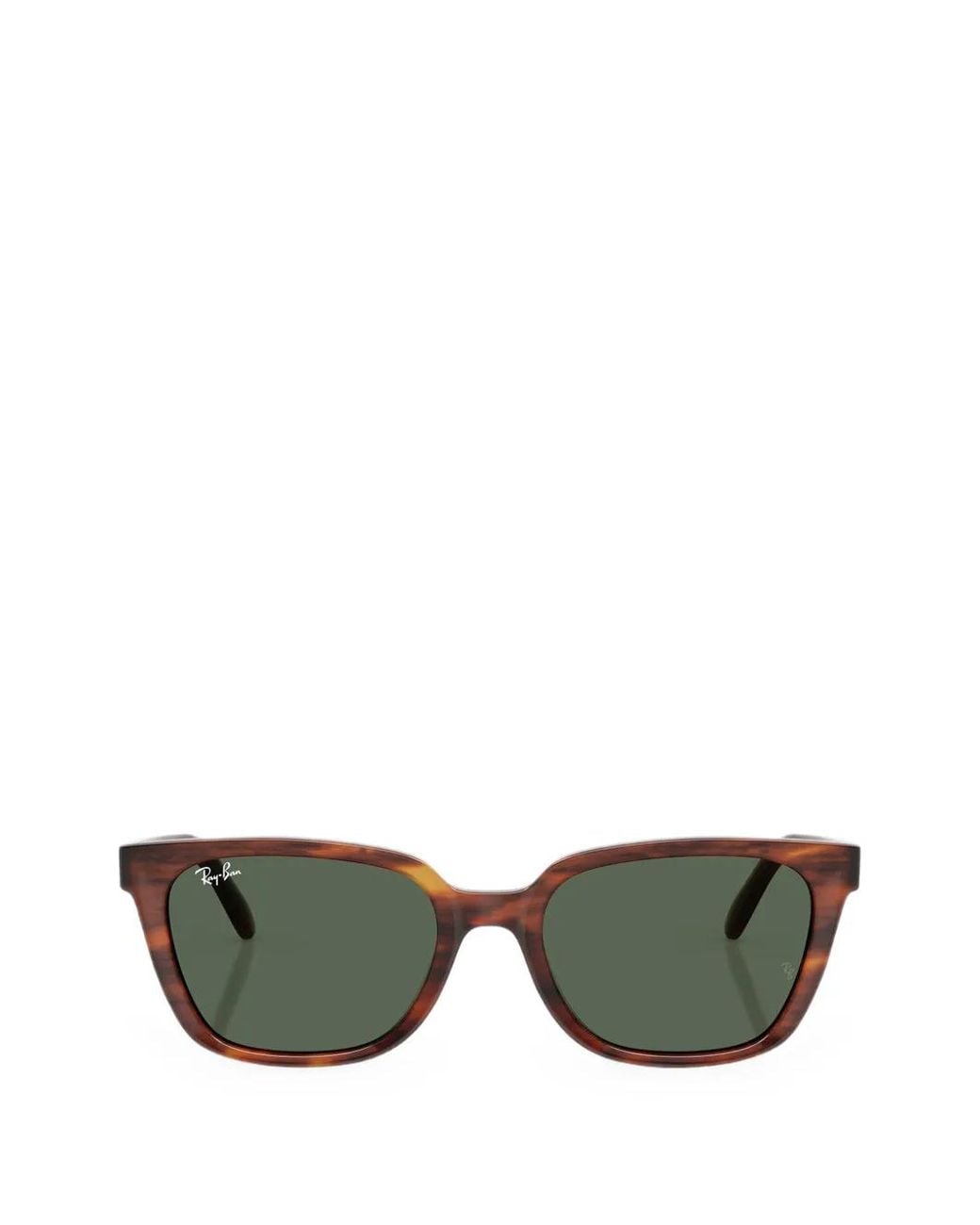 Ray-Ban Green Striped Square-Frame Sunglasses