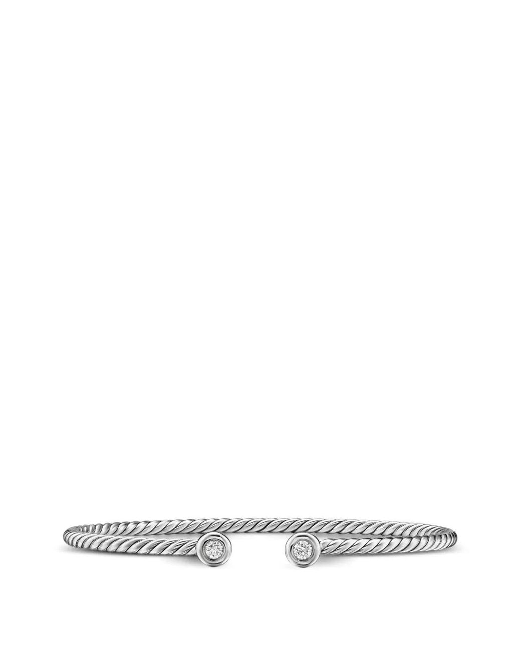 David Yurman White Sterling Flex Bracelet
