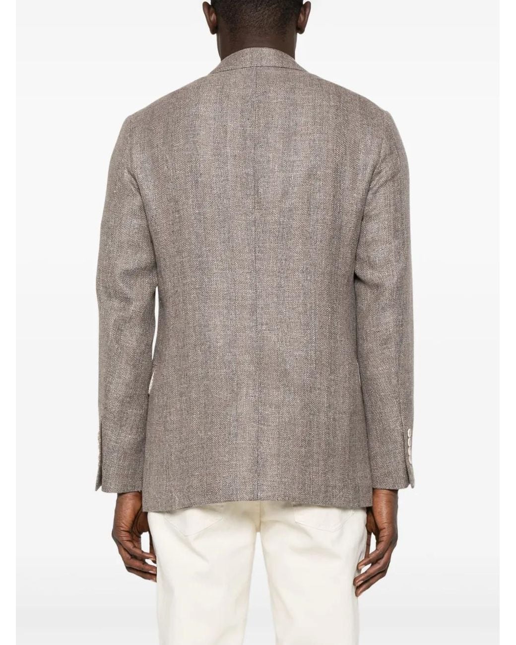 Brunello Cucinelli Brown Suit Type Jacket Clothing for men