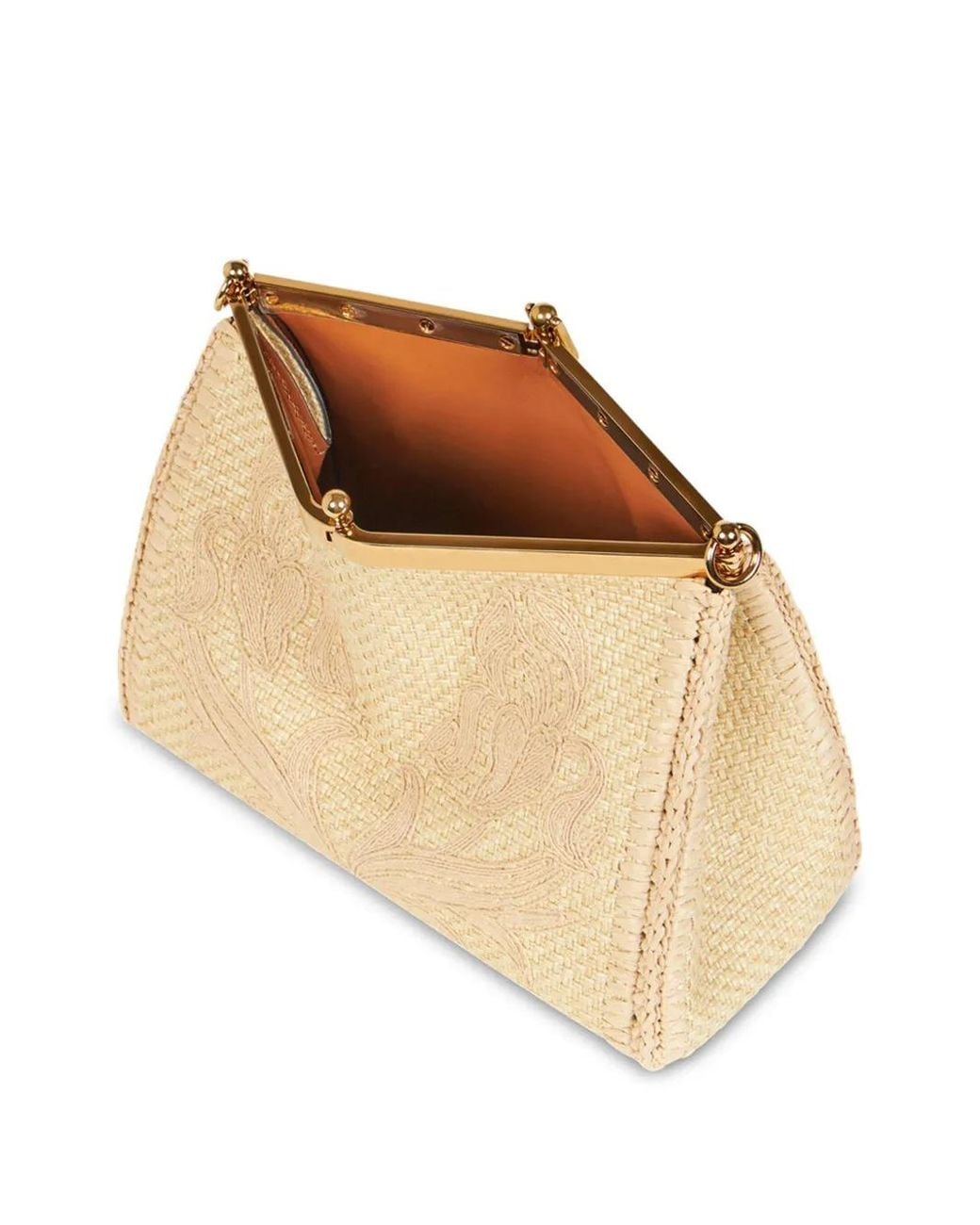 Etro Natural Medium Raffia Vela Bag