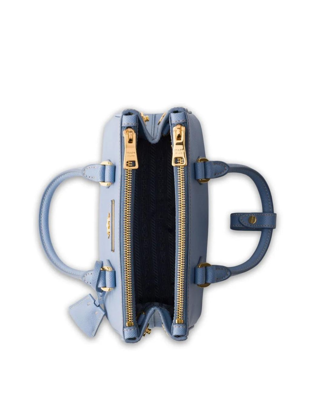 Prada Blue Mini Galleria Leather Tote Bag