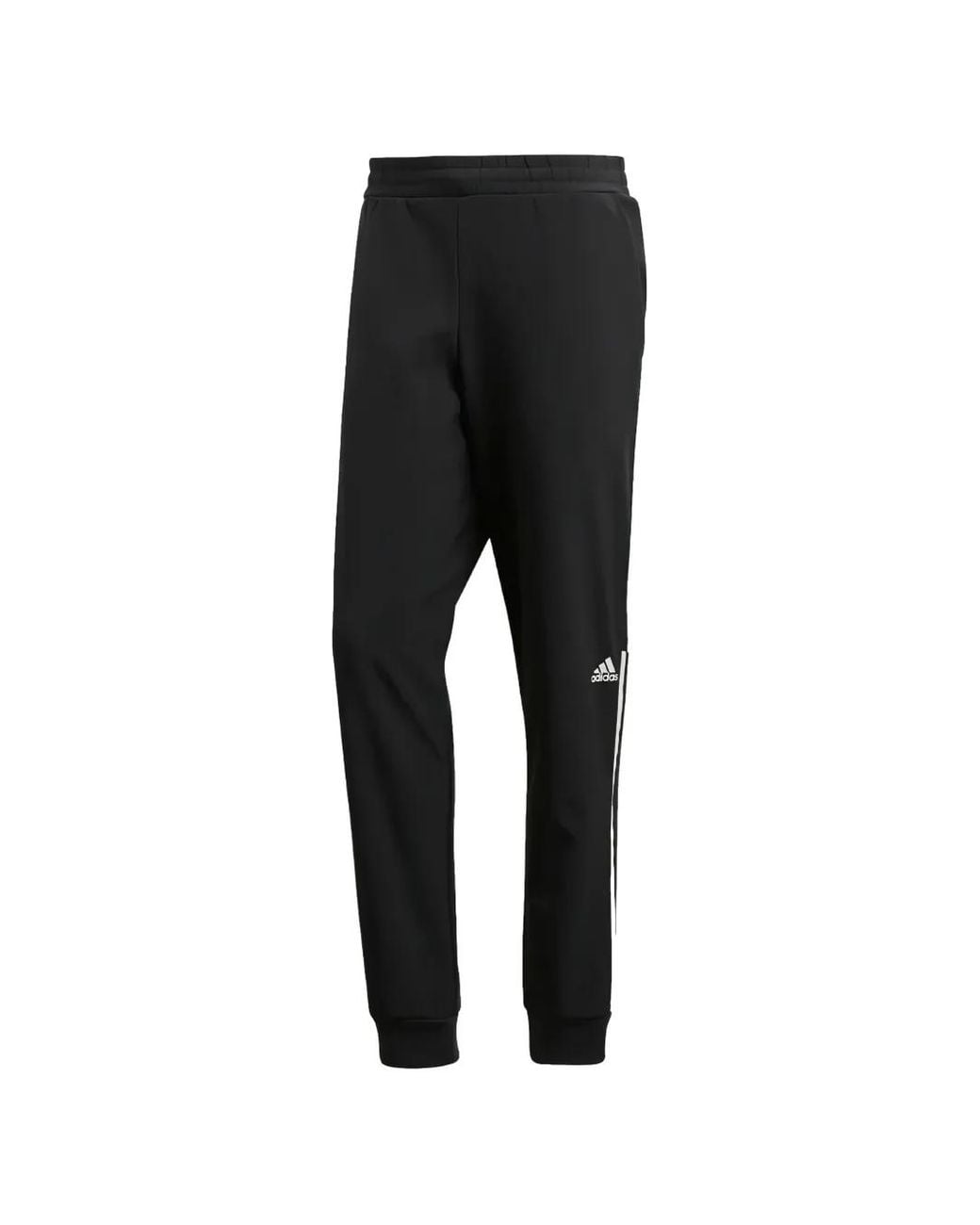 Adidas Black Elasticated-Waistband Track Pants for men