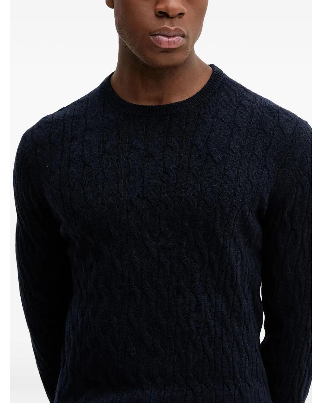 Hackett Blue Round-Neck Sweater for men
