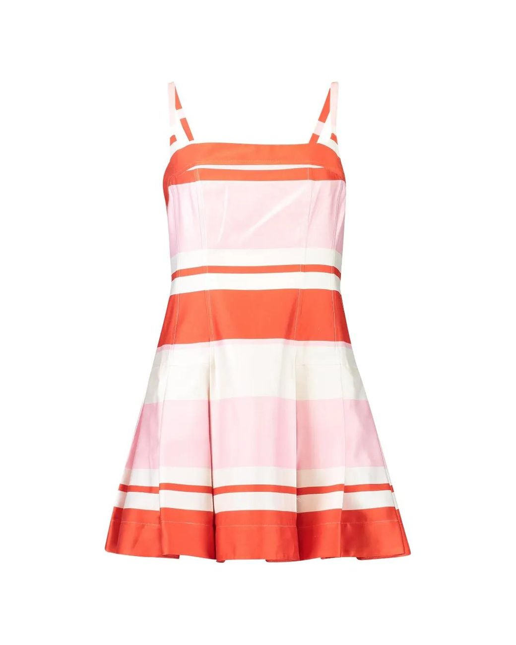 Jonathan Simkhai Red Nellie Striped Mini Dress