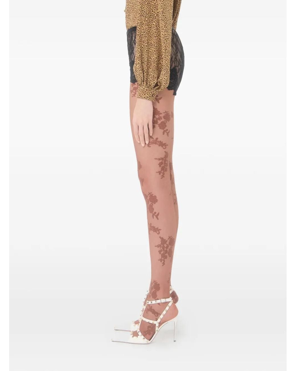 Valentino Garavani Brown Lace Culottes