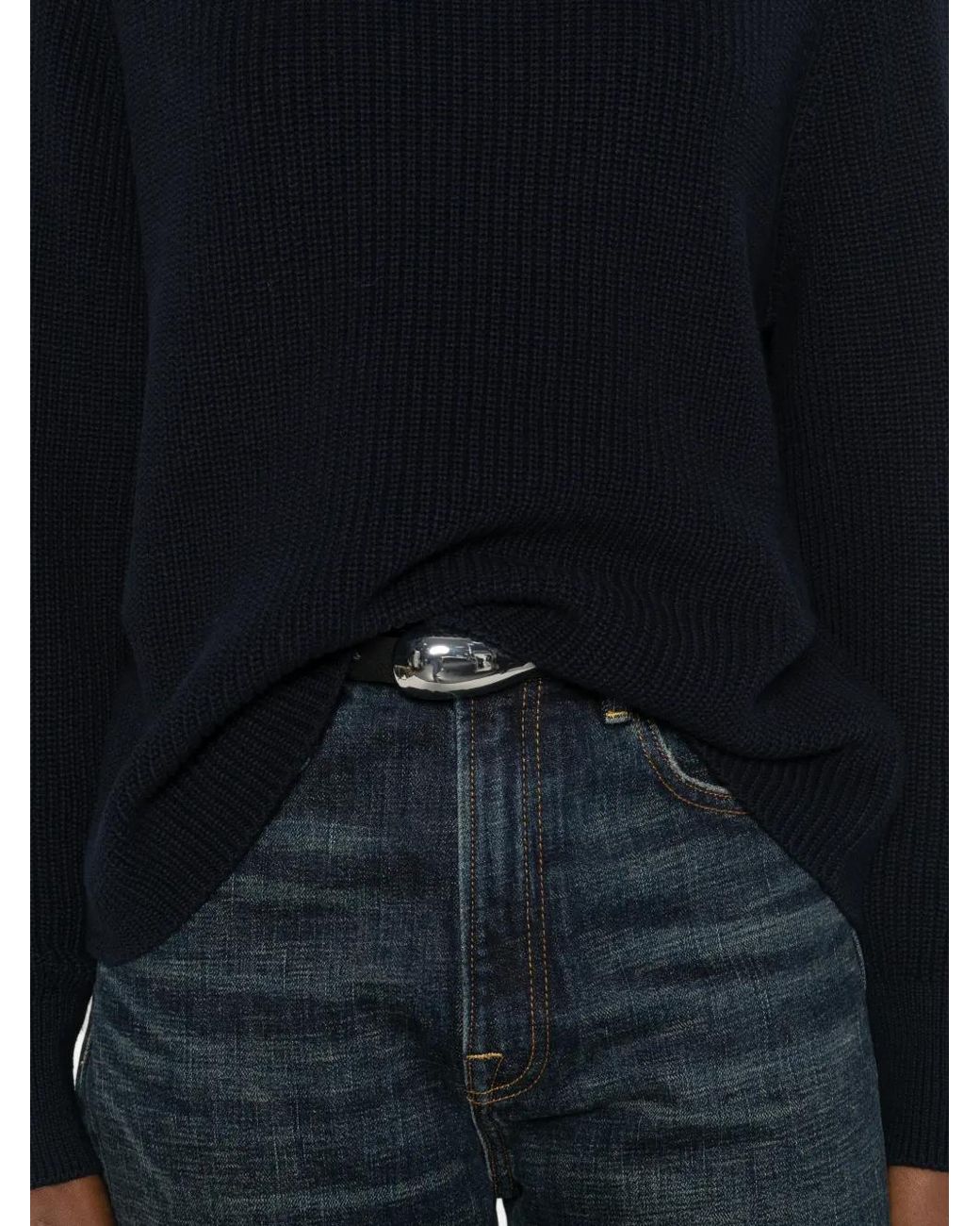 Marc O' Polo Black Ribbed Sweater