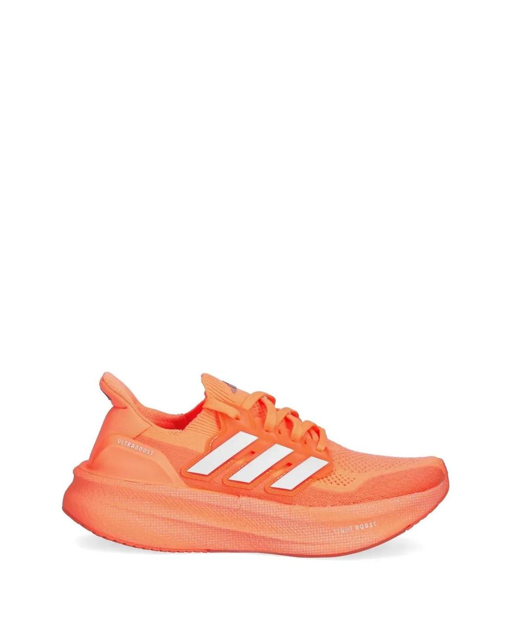Adidas Orange Ultaboost Stripes Lace-Up Sneakers