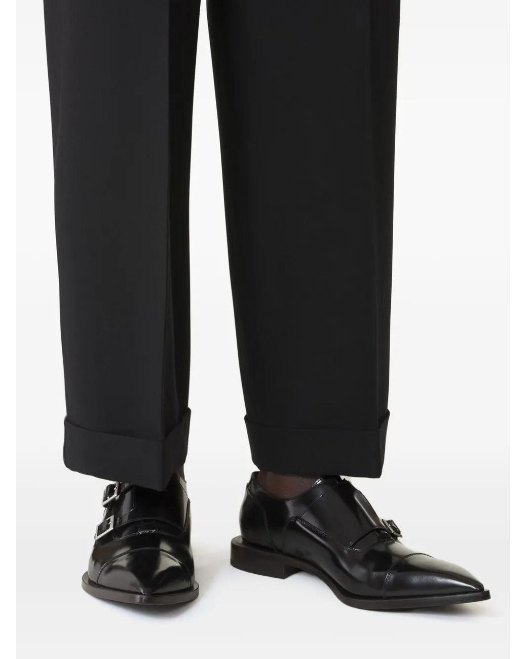 Lanvin Spitze Monk-Schuhe in Black für Herren
