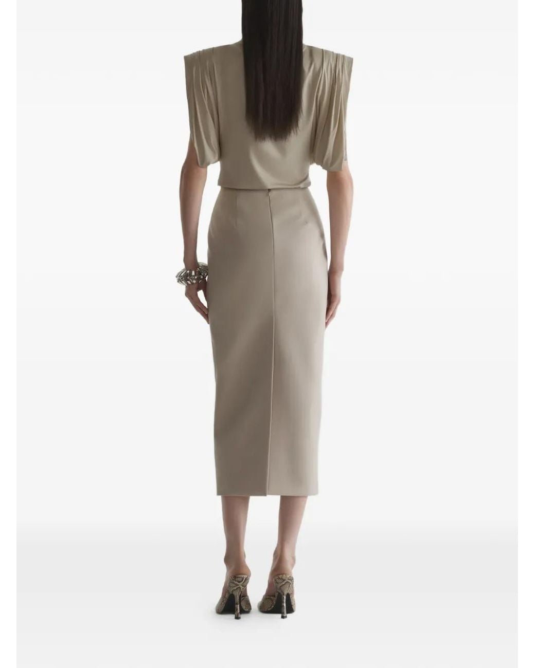 Mugler Gray Jersey Blouse