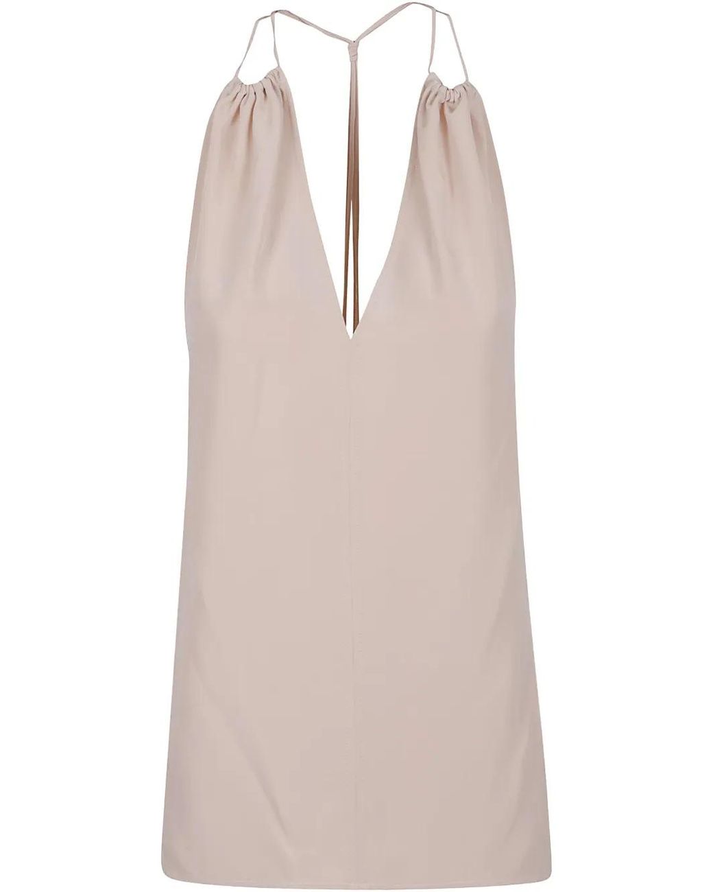 Victoria Beckham Natural Silk Top
