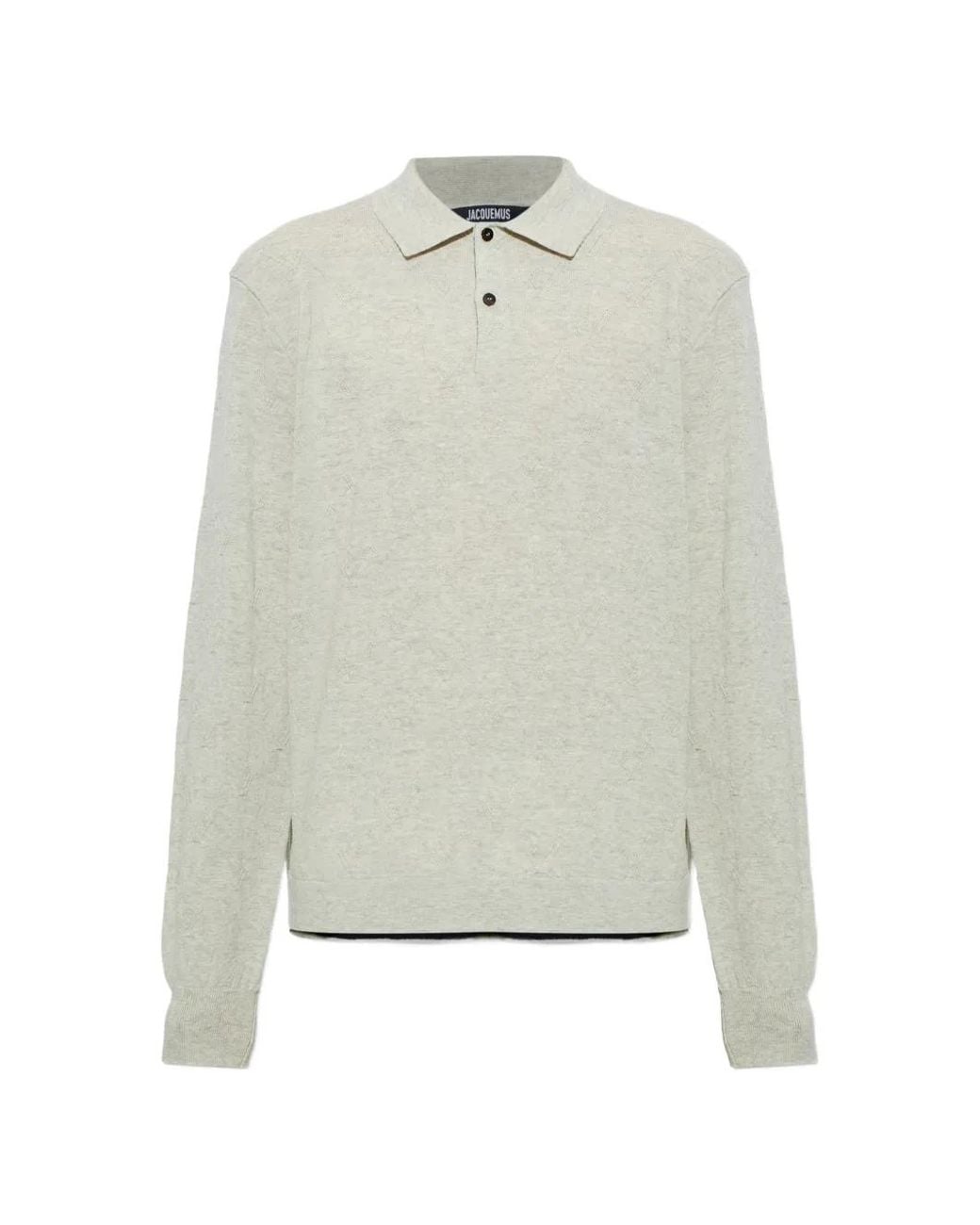 Jacquemus White Abbraccio Polo-Collar Sweater for men