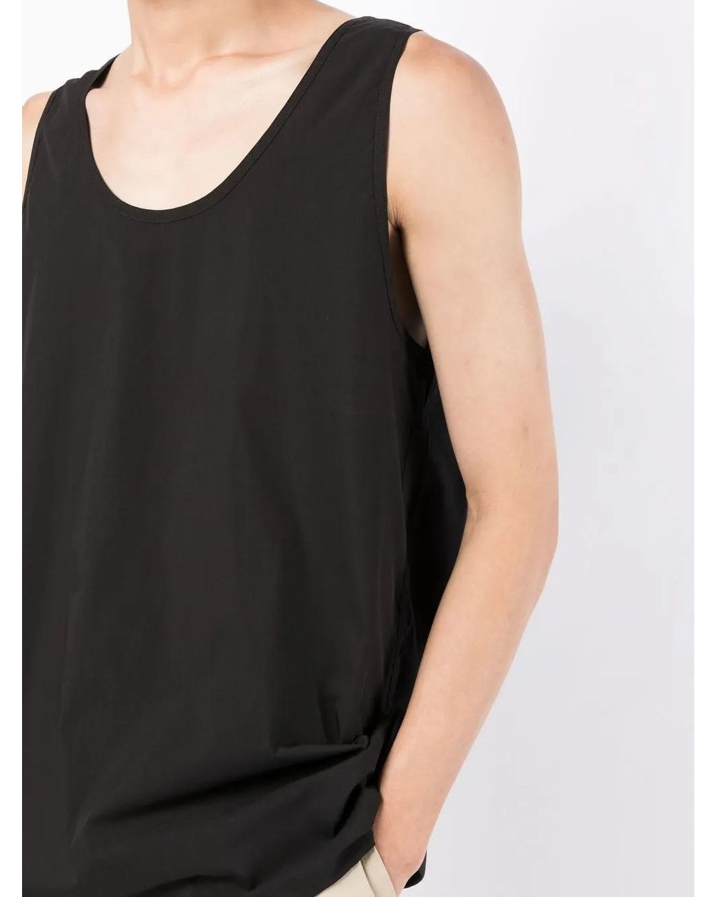 3.1 Phillip Lim Black Scoop-Neck Tank Top for men
