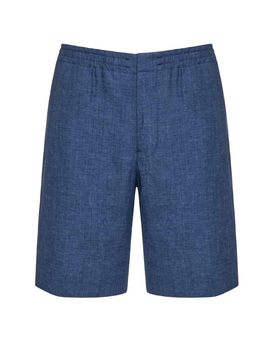 Zegna Blue Elasticated-Waistband Shorts for men