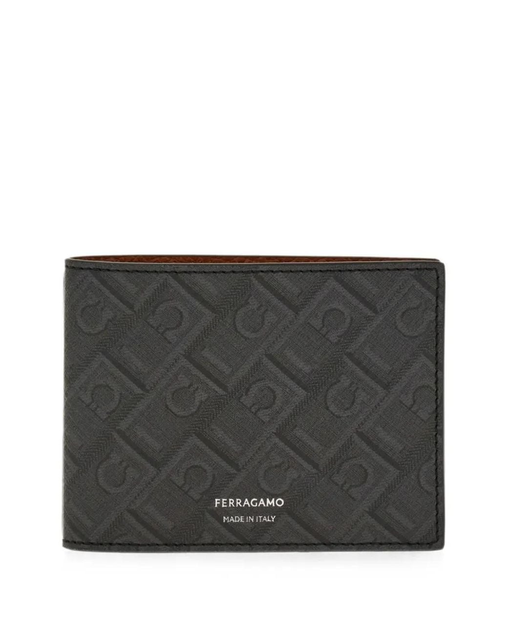 Ferragamo Gray Monogram Wallet for men
