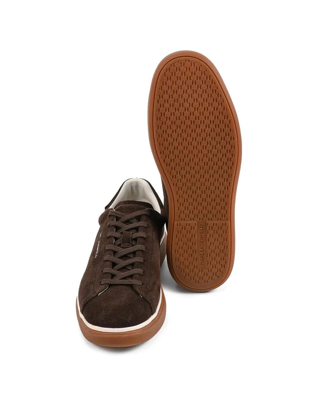 Karl Lagerfeld Brown Baskets Ikon Nft Kane En Daim for men