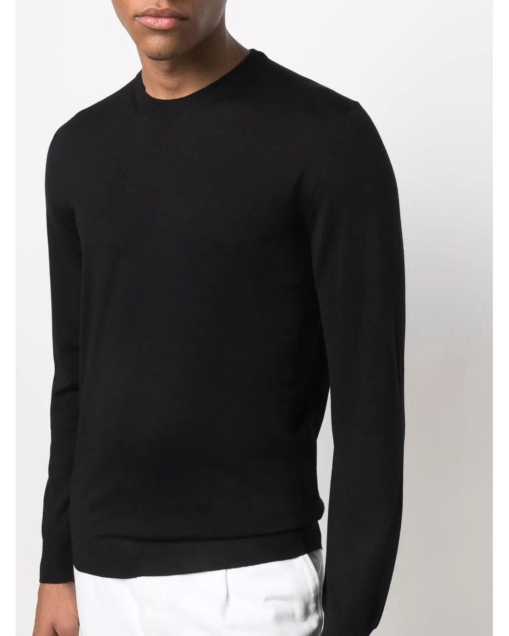 Mauro Ottaviani Black Round Neck Jumper for men
