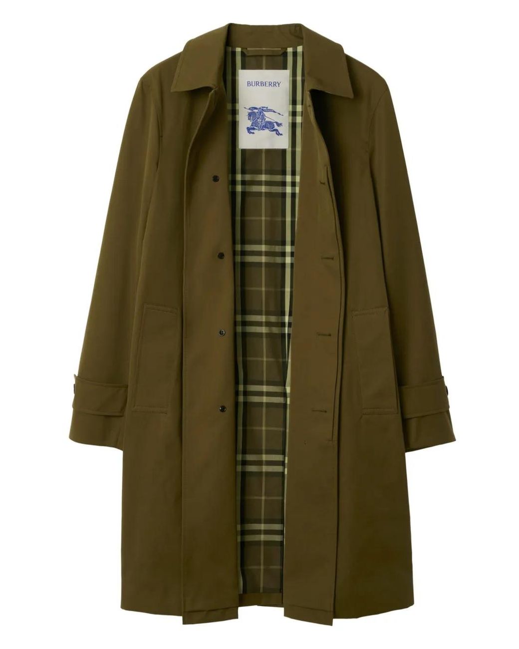 Burberry Green Gabardine Car Coat for men
