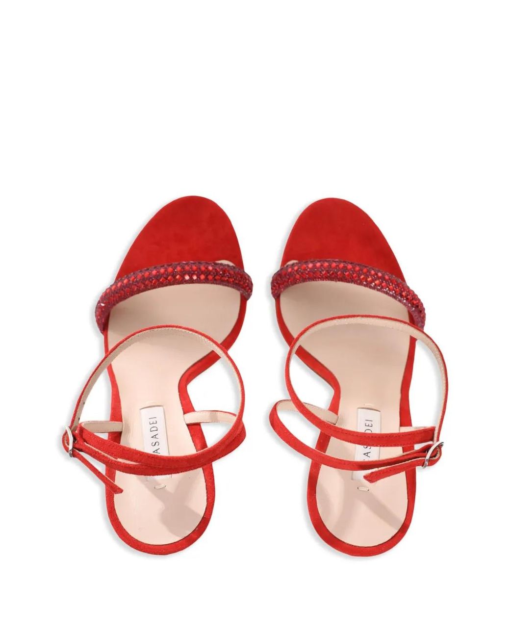 Casadei Red 100Mm Blade Stratosphere Sandals