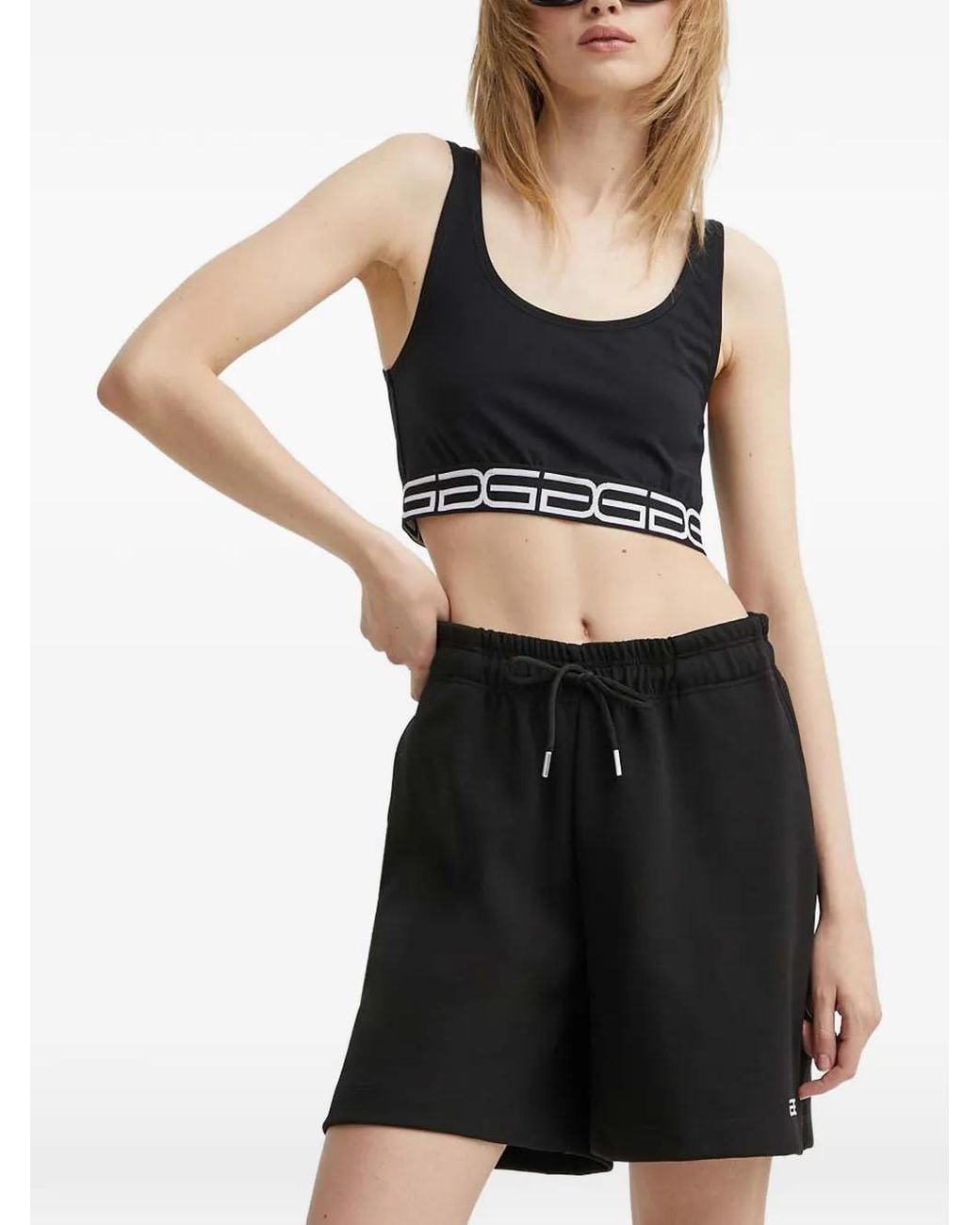 Gestuz Black Logo-Trim Top
