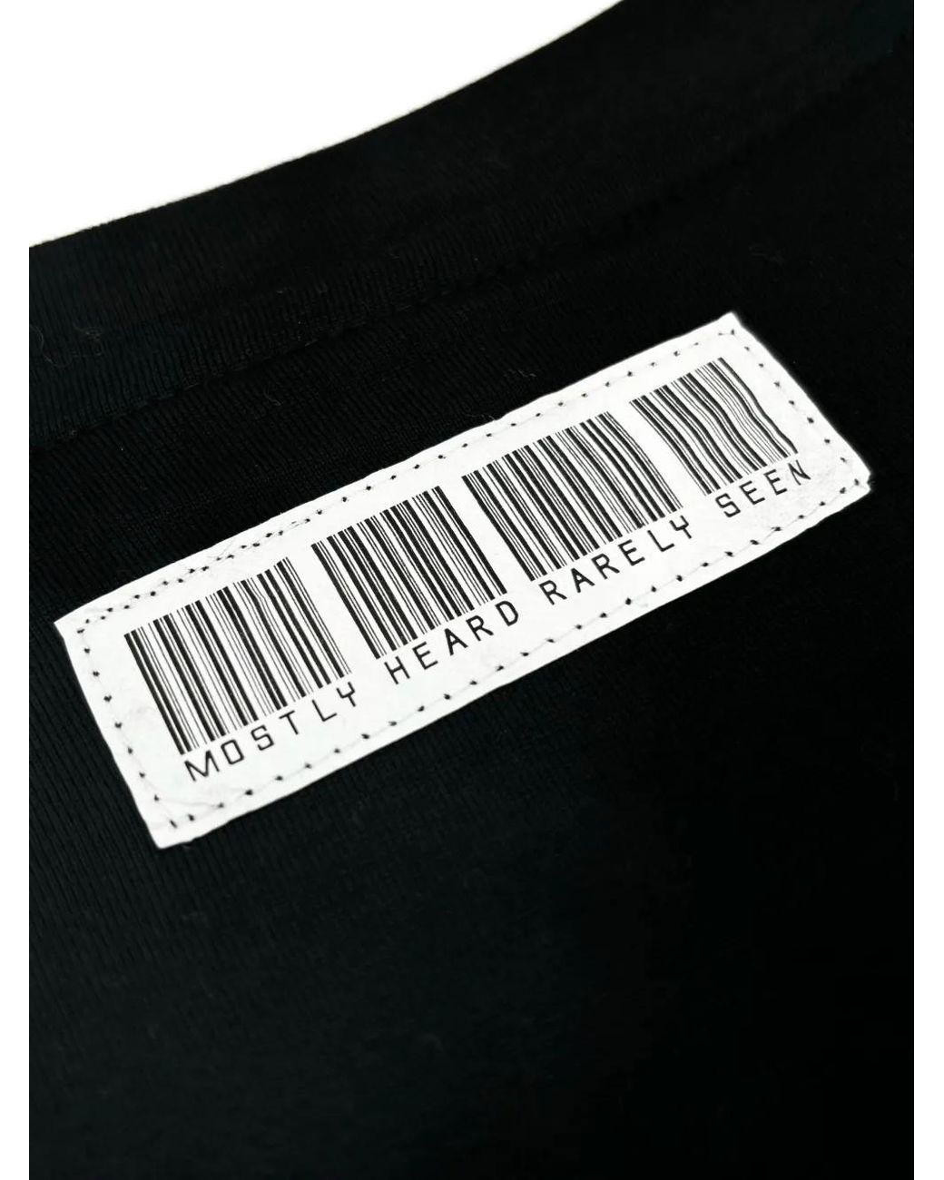Mostly Heard Rarely Seen Black Logo-Print Cotton T-Shirt for men