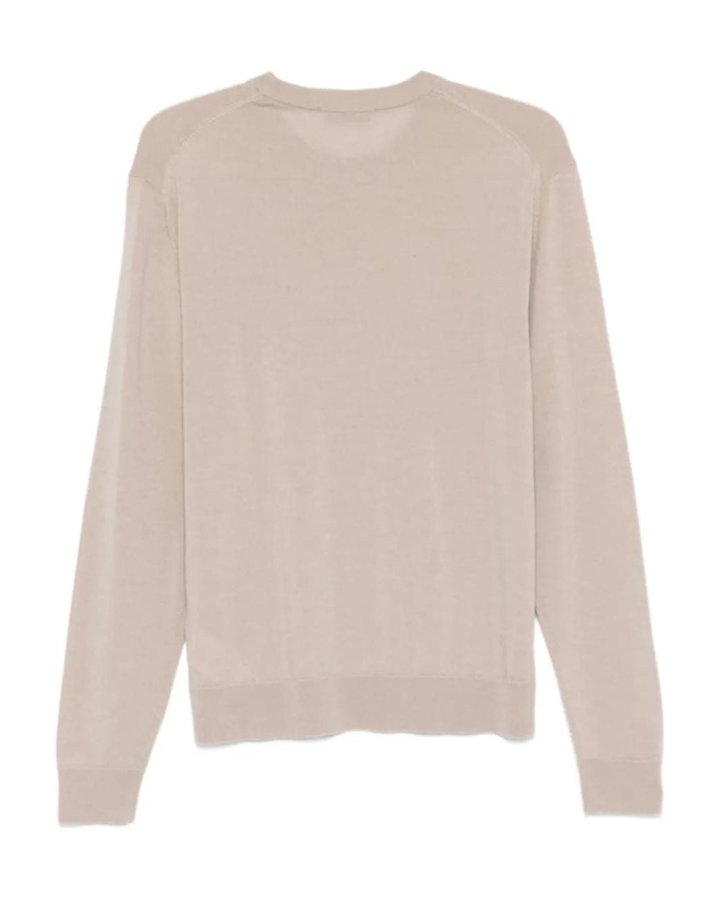 Manuel Ritz Natural Crew-Neck Wool Sweater for men