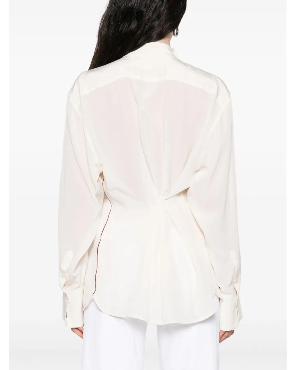 Victoria Beckham White Ivory Silk Blouse