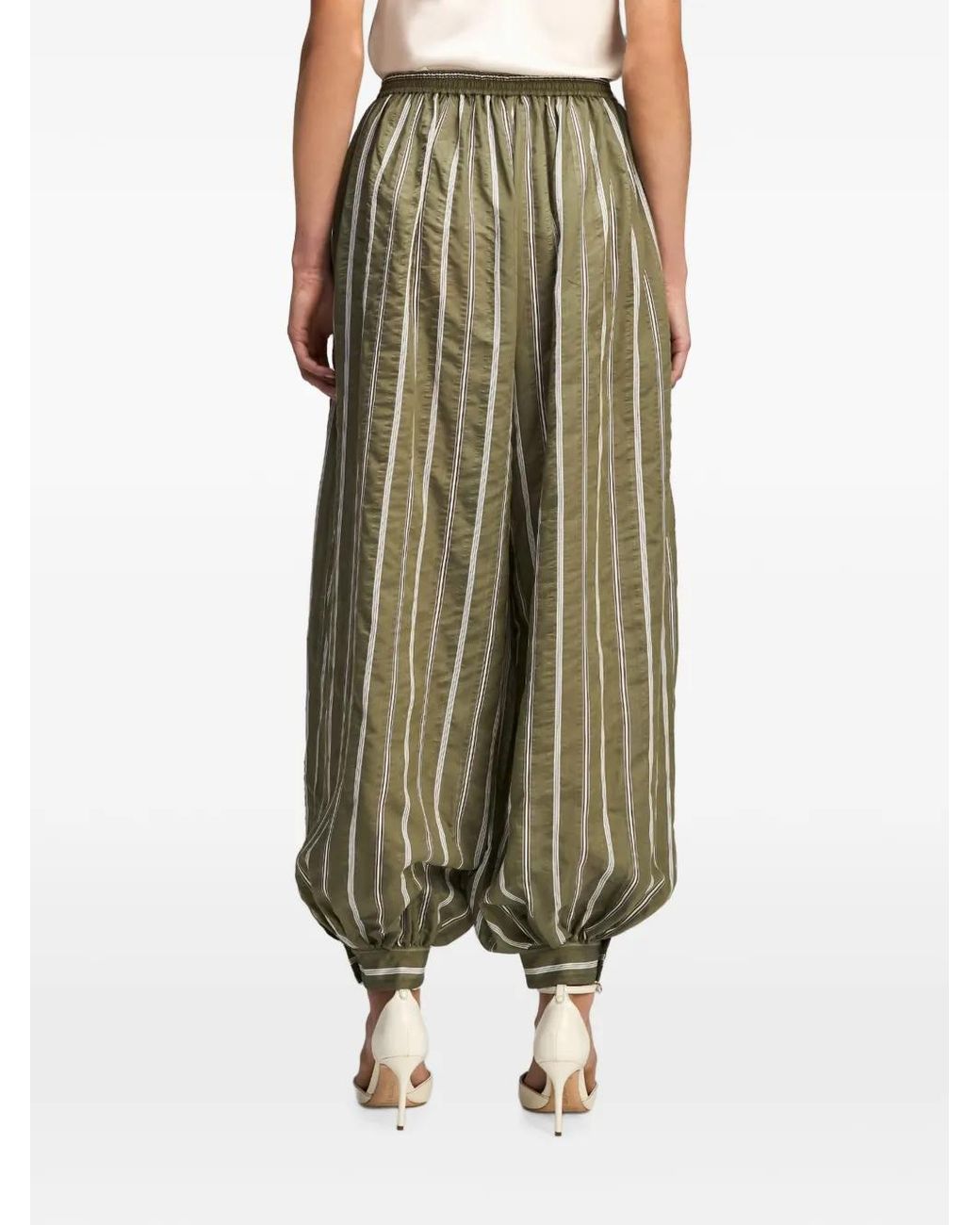 Cinq À Sept Green Pantalon Sullivan À Rayures