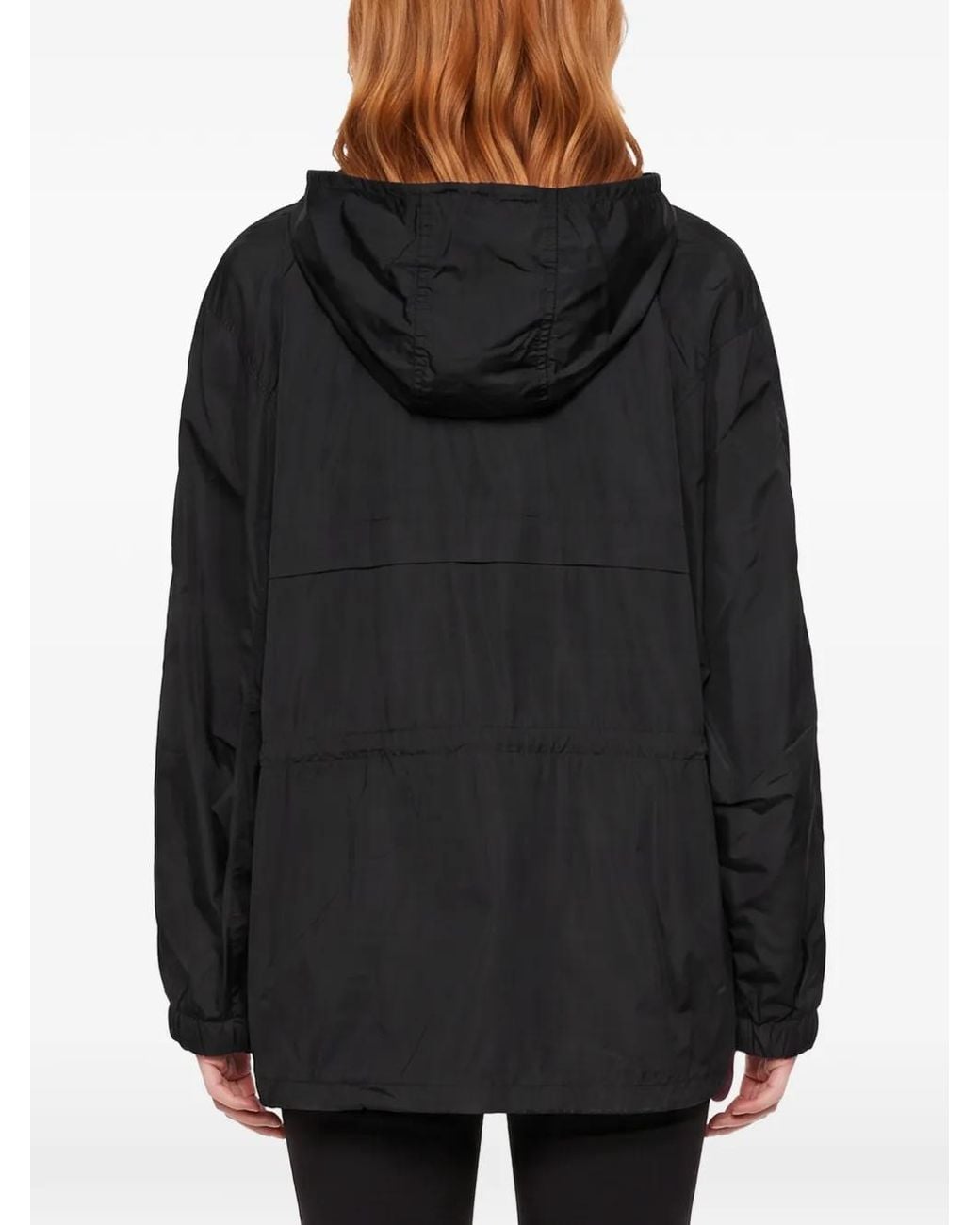 A.P.C. Black Valery Hooded Press-Stud Coat