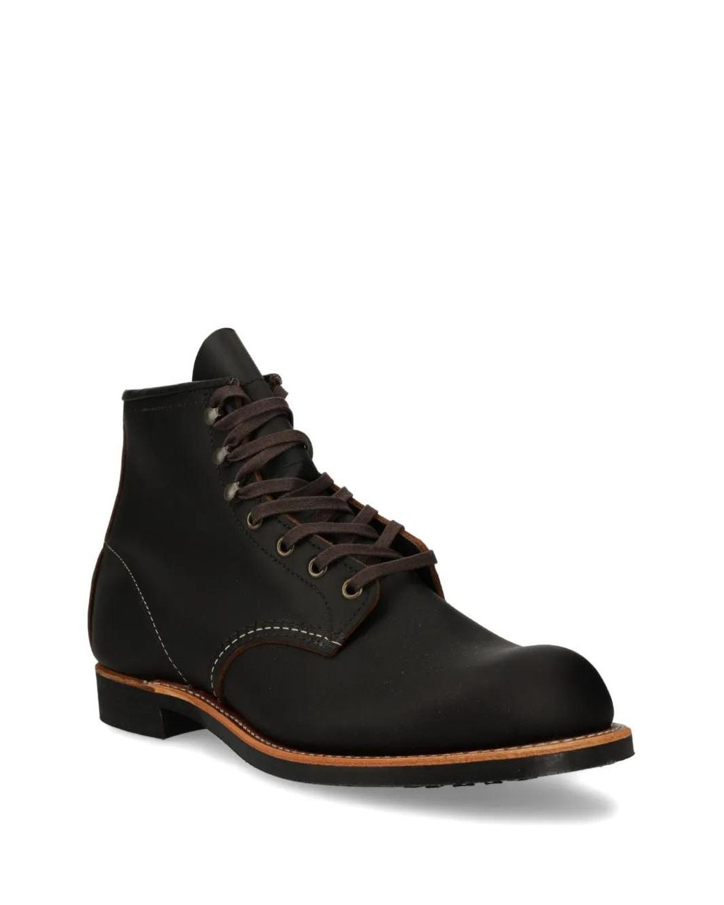 Red Wing Black Leather Boots for men