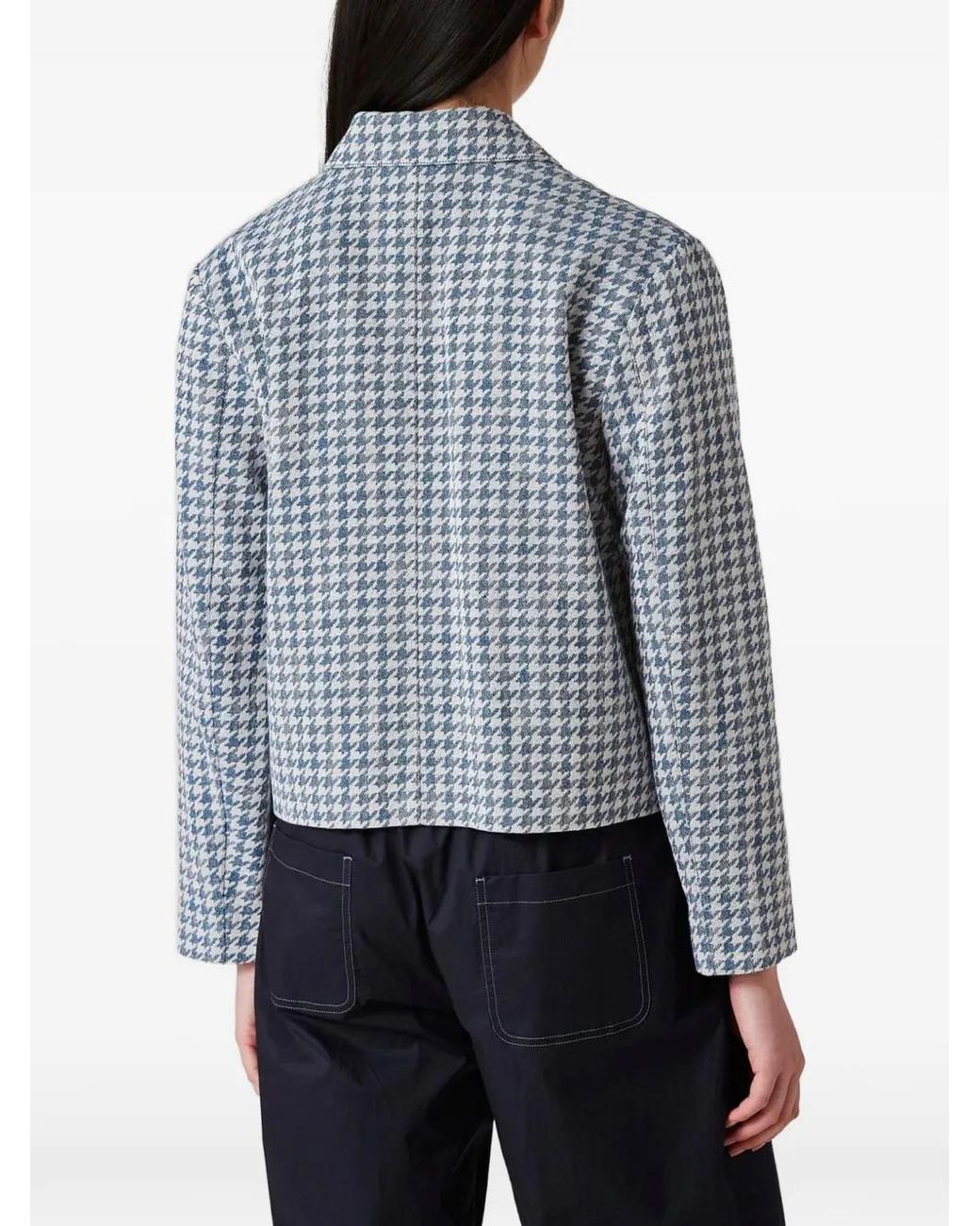 Paul Smith Blue Houndstooth-Pattern Jacket