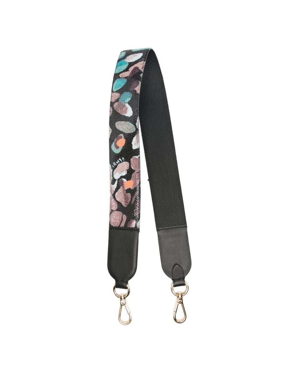 Fendi White Sequin-Embellished Leather Bag Strap