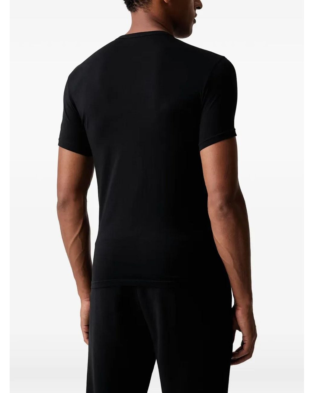 Emporio Armani White Logo-Print T-Shirts (Set Of Two) for men