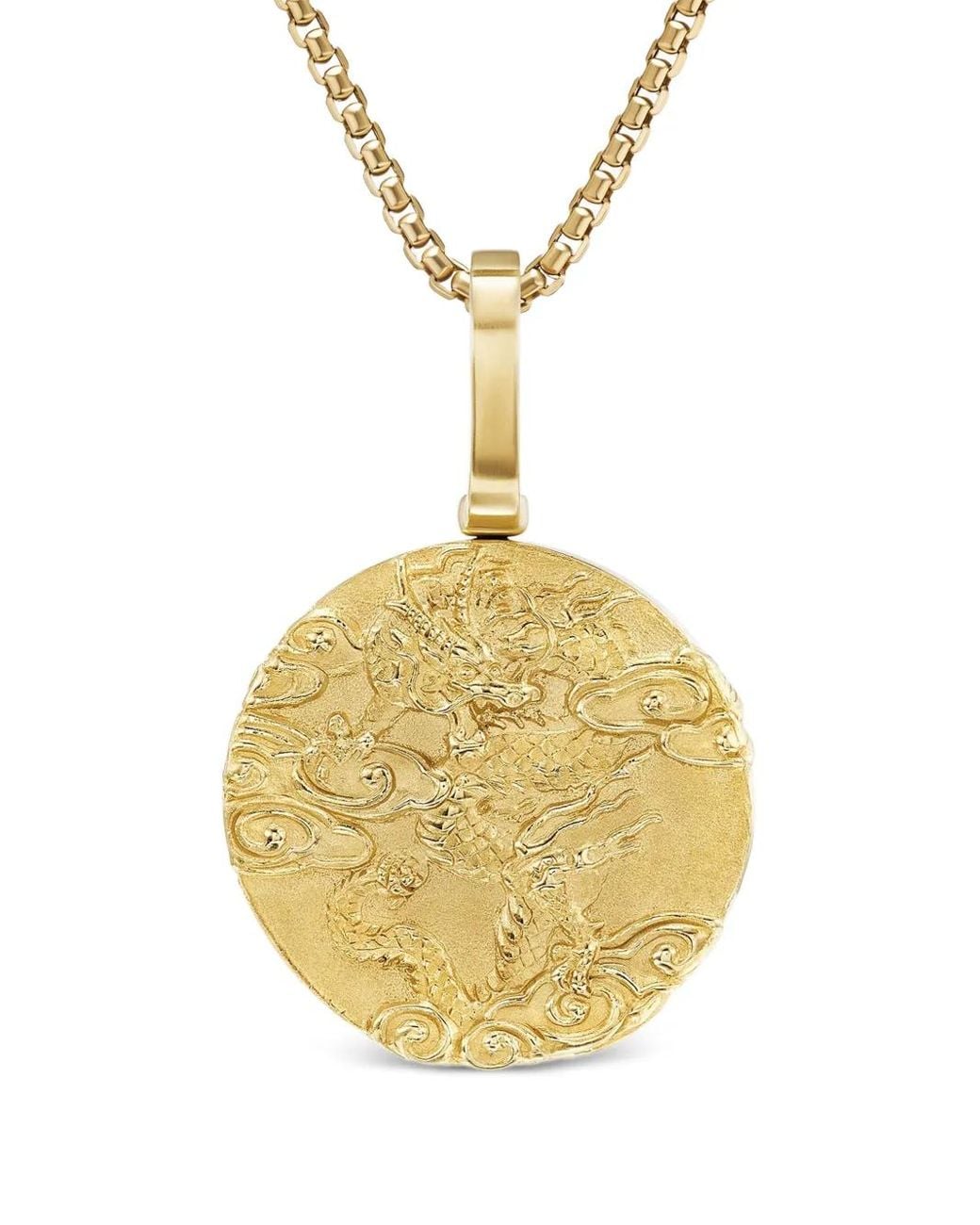 David Yurman Metallic 18Kt Dragon Amulet (30.9Mm) for men
