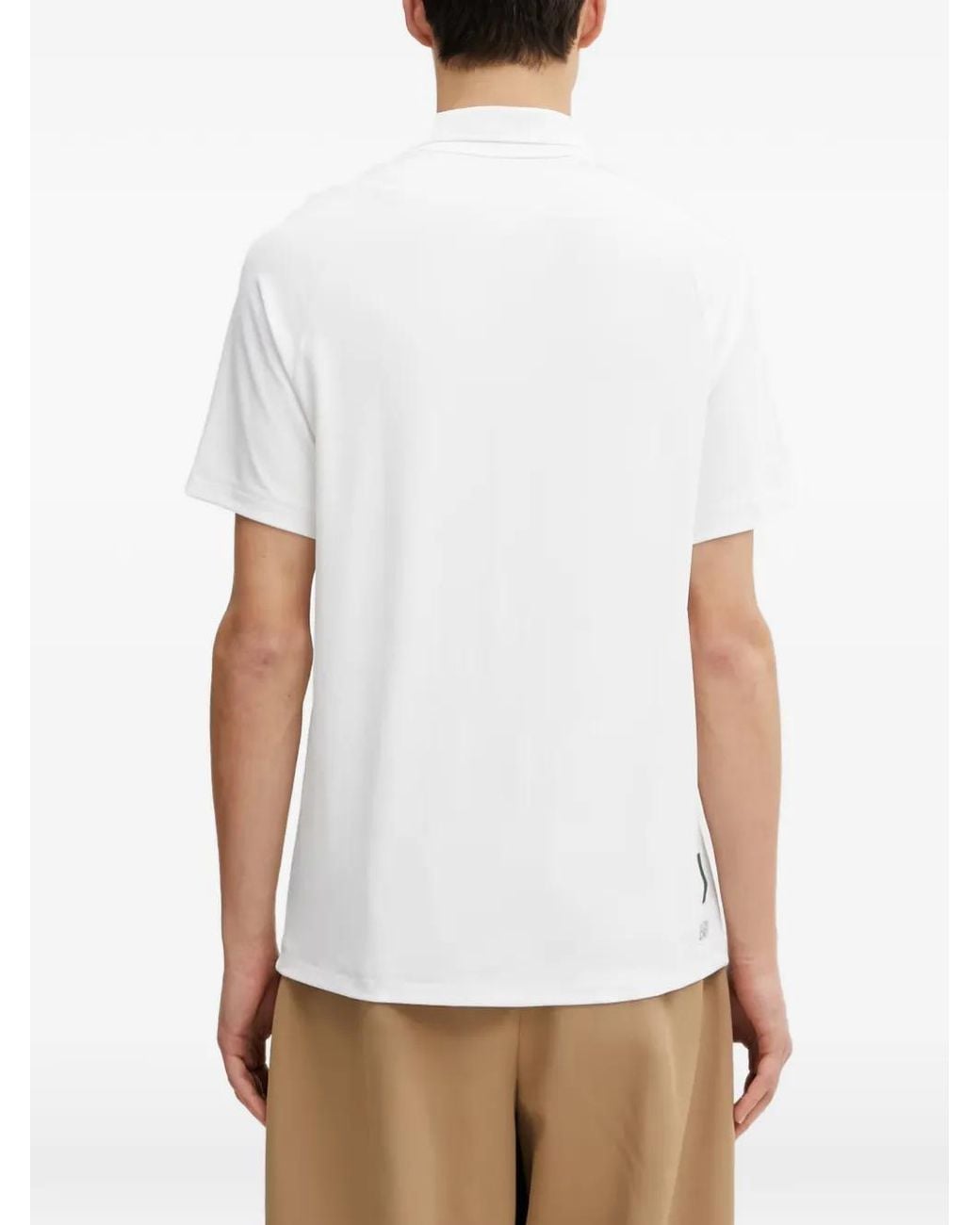 Lacoste White Short-Sleeve Polo Shirt for men