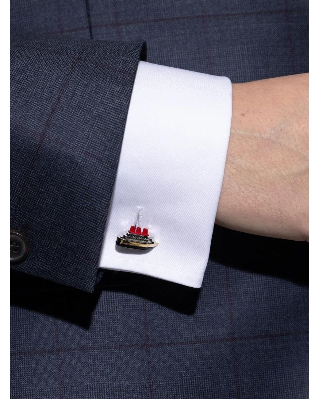 Paul Smith Blue Cruise Ship Cufflinks for men