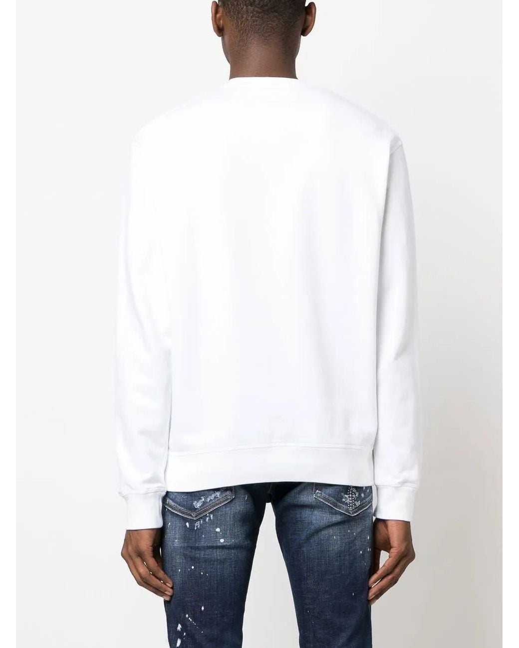 DSquared² White Sweatshirt With Logo for men