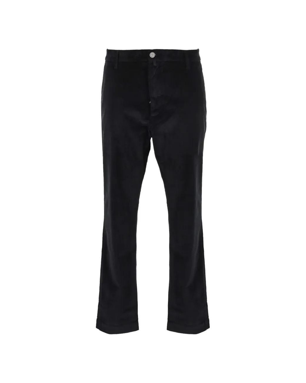 Jacob Cohen Black Corduroy-Effect Straight-Leg Trousers for men
