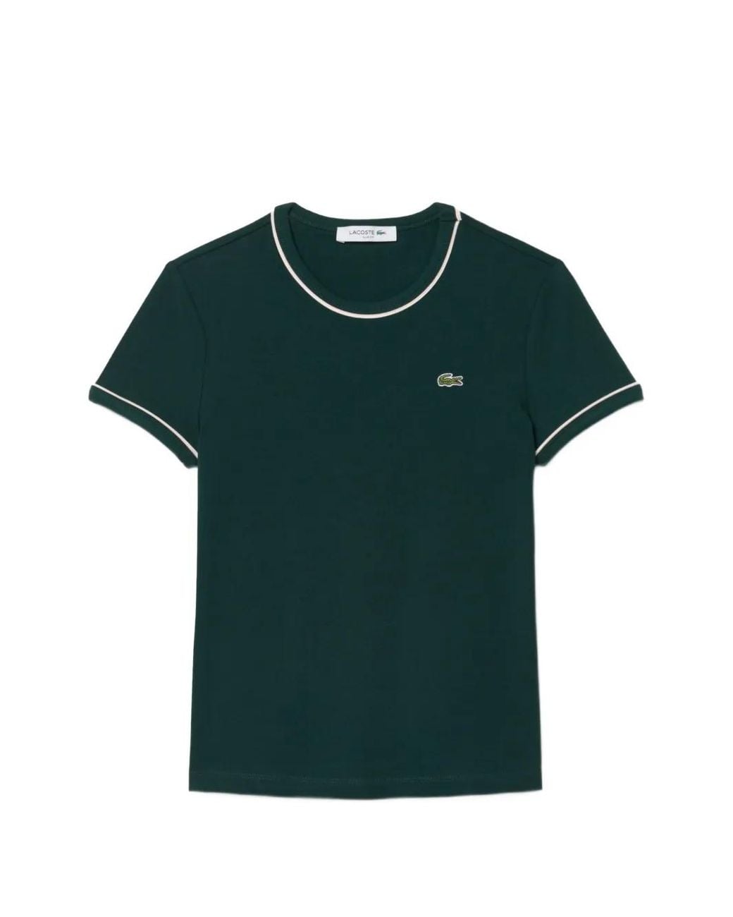 Lacoste Green Logo-Patch Short-Sleeve T-Shirt